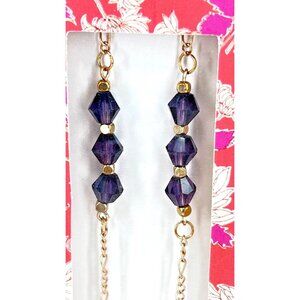 Isaac Mizrahi Eyeglass Chain - Amethyst Geometric Jewel Tone / Gold
